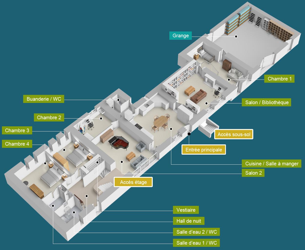 Plan RDC Maison principale
